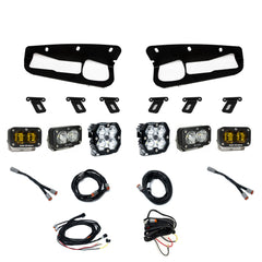 Baja Designs Ford, Bronco (21-26) S2 SAE Amber, S2 Pro D/C Clear, Squadron 2.0 Pro Spot Clear, FPK Steel Bumper