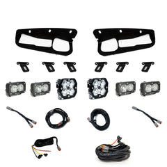Baja Designs Ford, Bronco (21-26) S2 Sport D/C Clear, S2 Sport W/C Clear, Squadron 2.0 Pro Spot Clear, FPK Steel Bumper w/ upfitter