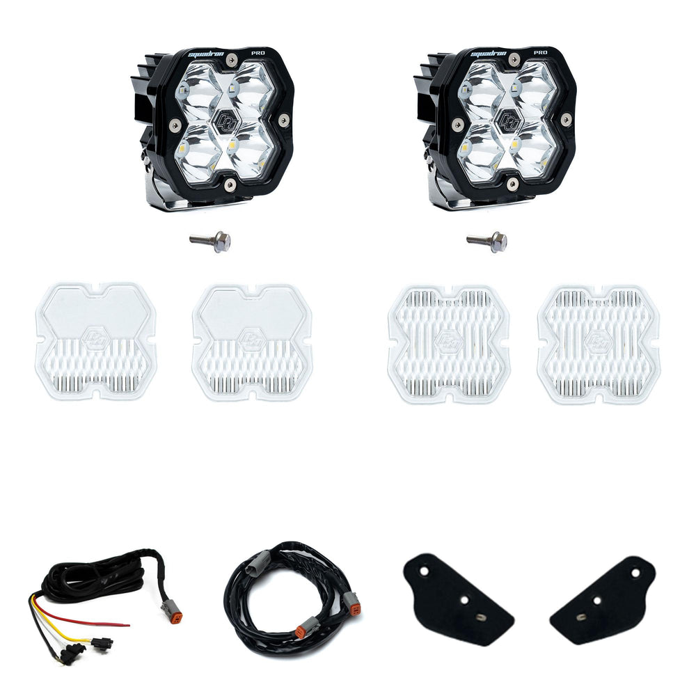 Baja Designs Ford Bronco (21-26), Bronco Raptor (22-26), A-Pillar Kit Upfitter, Squadron Pro 2.0, Clear, Spot