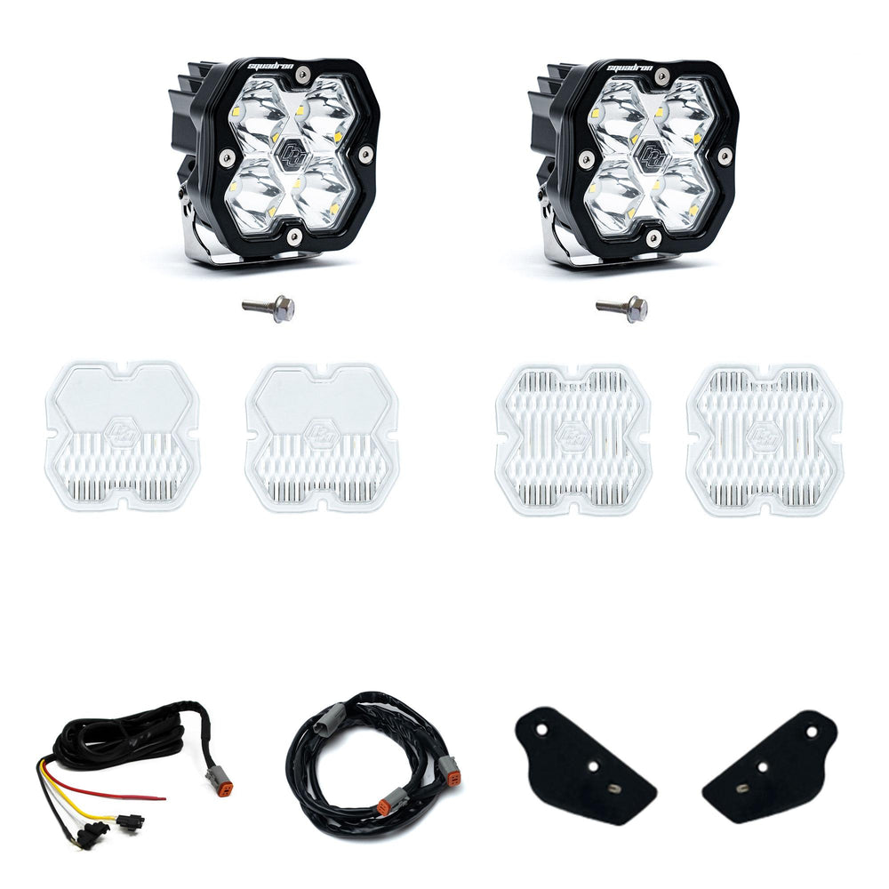 Baja Designs Ford Bronco (21-26), Bronco Raptor (22-26), A-Pillar Kit Upfitter, Squadron Sport 2.0, Clear, Spot
