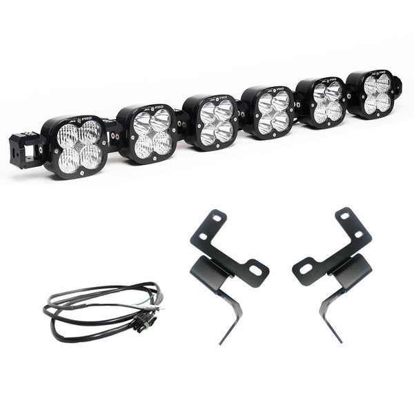 Baja Designs Ensemble de phares de pare-chocs Sport raccordables XL Pro - '21-26 Bronco - avec pare-chocs OE en plastique (multi-faisceaux - transparent - câblage à interrupteur à bascule)