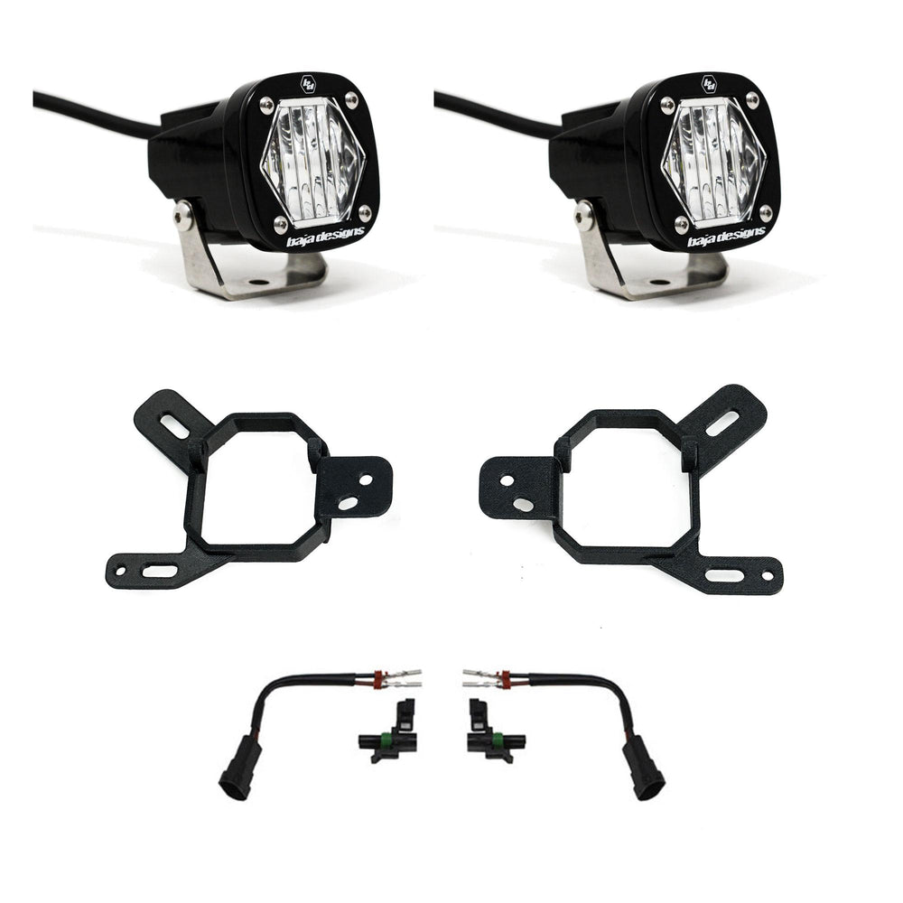 Baja Designs S1 Fog Pocket Light Kit - GMC/Chevy 2023-2026 Canyon/Colorado; 2024-2026 Yukon, 2500/3500; 2022-2026 Sierra 1500 AT4-X (Clear)