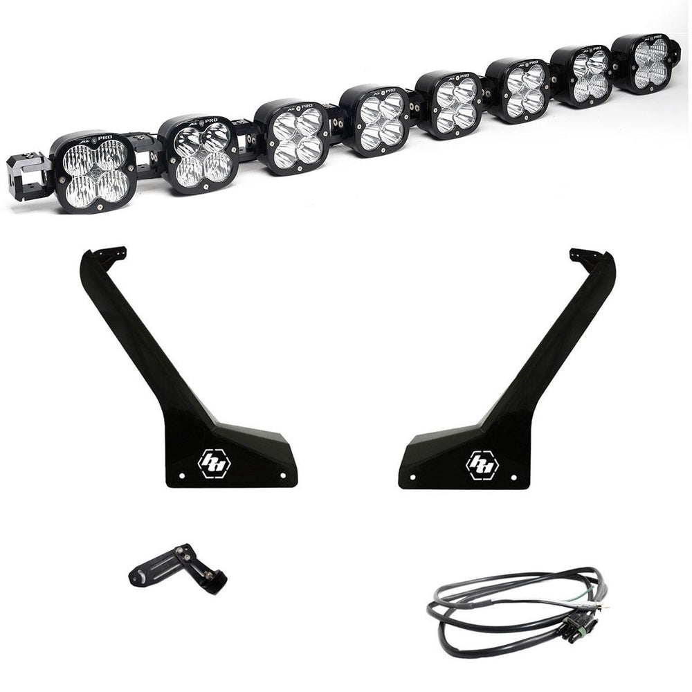 Baja Designs XL Pro Linkable Roof Mount Kit - '20-26 Gladiator / '18-26 Wrangler JL (Multi-Pattern - Clear - Upfitter Wiring)