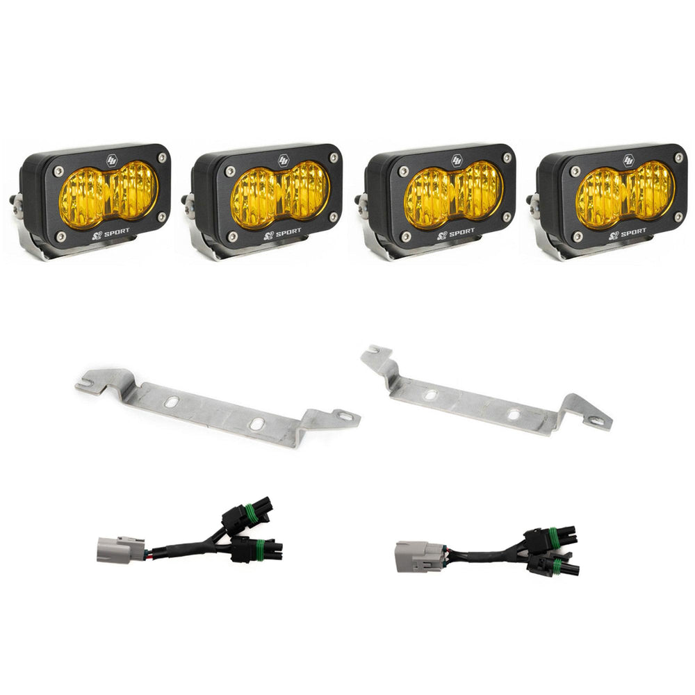 Baja Designs S2 Sport OEM Fog Light Replacement Kit - 2024-2026 Toyota Tacoma NOTE: TRD Pro/Trailhunter (Amber)