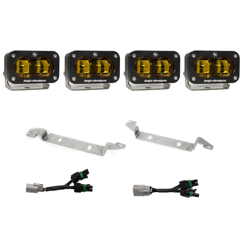 Baja Designs S2 SAE OEM Fog Light Replacement Kit - 2024-2026 Toyota Tacoma NOTE: TRD Pro/Trailhunter (Amber)