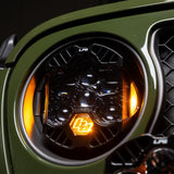 Baja Designs DOT LP6 LED Headlight Kit - Jeep 2018-2026 Wrangler JL; 2020-2026 Gladiator JT; NOTE w/LED Headlights (Amber) (448303) — angle