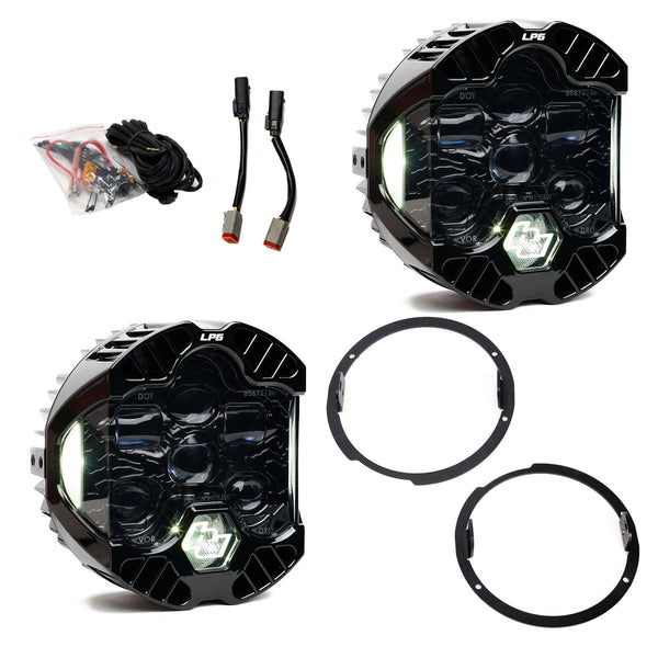 Baja Designs 2007-2018 Wrangler DOT Lp6 Headlight Kit Clear DRL