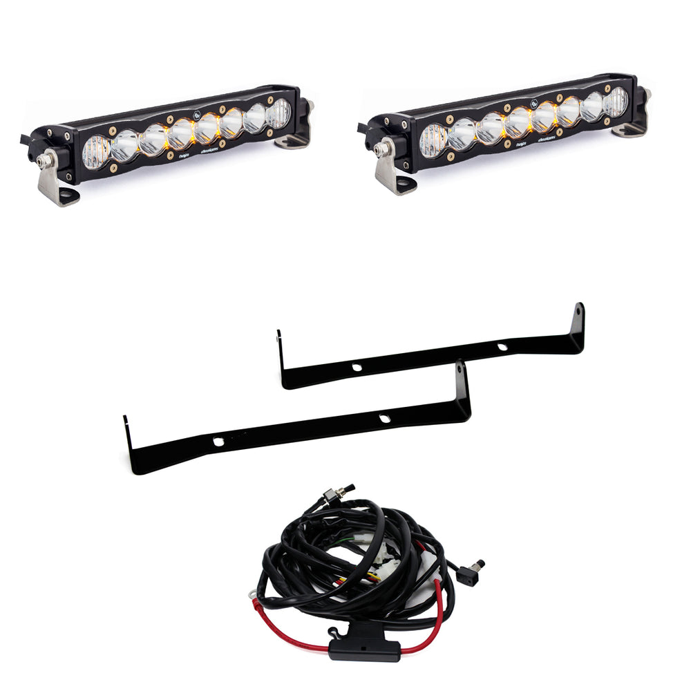 Baja Designs S8 Dual 10 Inch Grille Upper Kit - '14-18 4Runner (Driving/Combo - Clear)