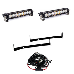 Baja Designs S8 Dual 10 Inch Grille Upper Kit - '14-18 4Runner (Driving/Combo - Clear)