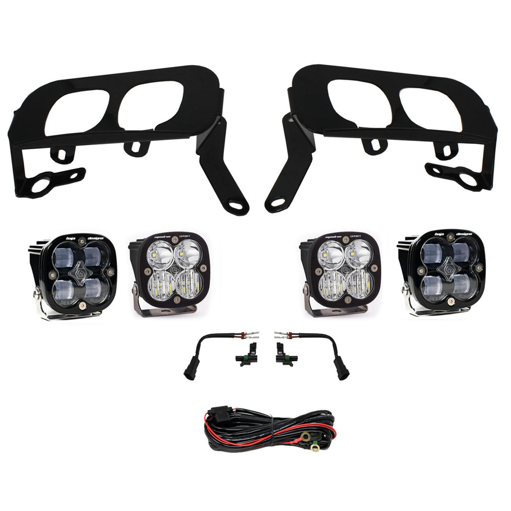 Baja Designs Squadron Sport/SAE Dual Fog Pocket Light Kit - 2014-15 Chevrolet Silverado 1500 (SAE Fog, Clear)