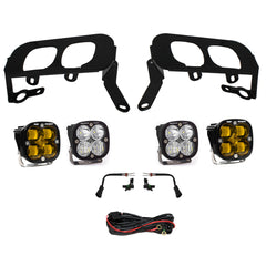 Baja Designs Squadron Sport/SAE Dual Fog Pocket Light Kit - 2014-2015 Chevrolet Silverado 1500 (SAE Fog, Baja Amber)