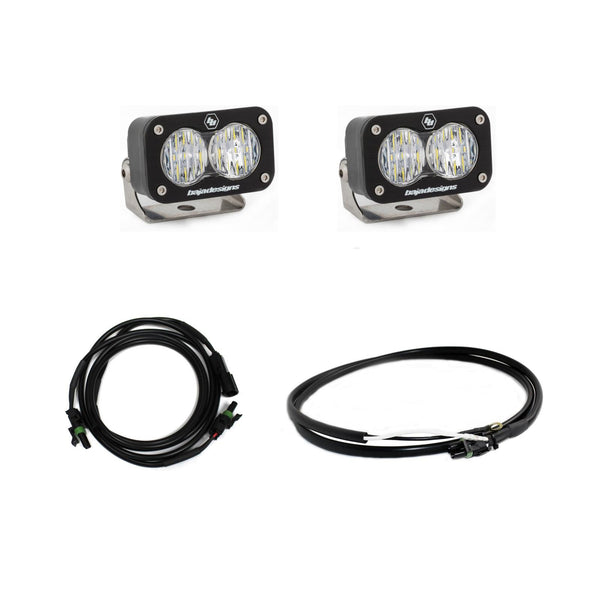 Baja Designs S2 Sport Dual Reverse Kit - '20-22 Silverado 2500HD/3500HD (Wide Cornering - Clear)