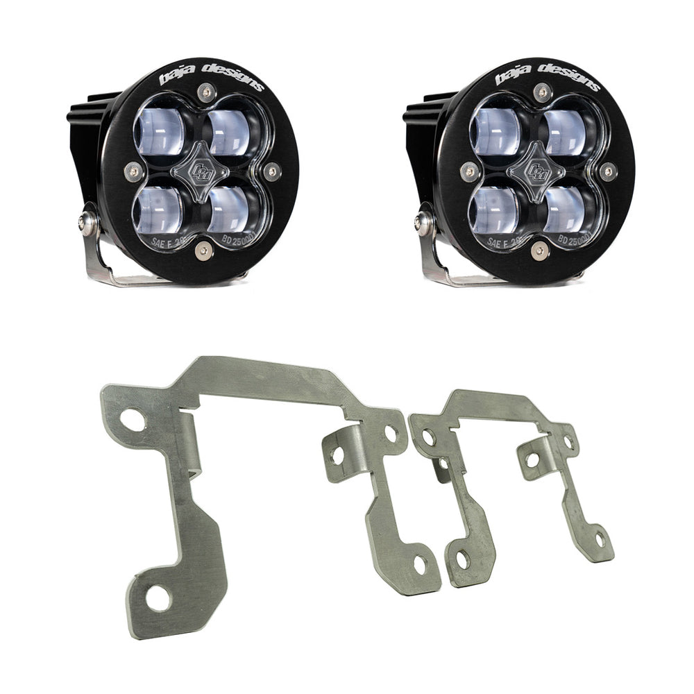 Baja Designs Squadron SAE Fog Pocket Kit - '19-23 Ranger - '21-25 Bronco w/ OE Plastic Bumper (SAE Fog - Clear)