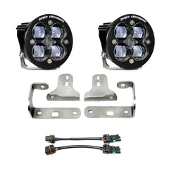 Baja Designs Squadron-R SAE Fog Pocket Kit - '20-26 Gladiator / '18-26 Wrangler JL - w/ OE Sport Bumper (SAE Fog - Clear)