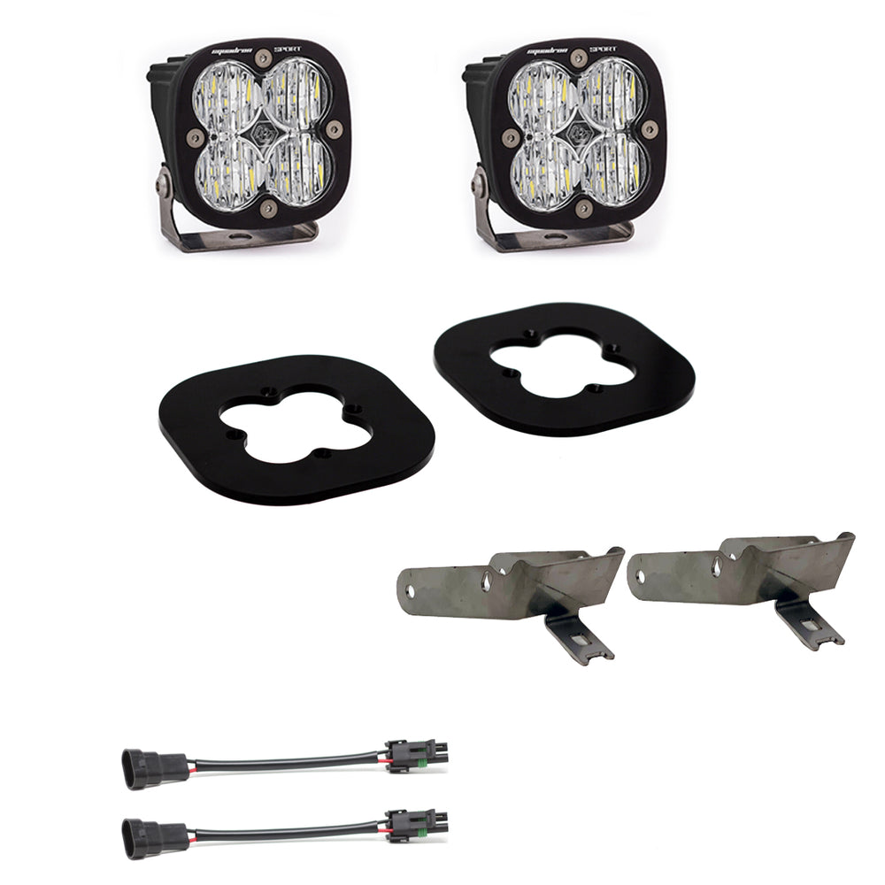 Baja Designs Squadron Sport Fog Pocket Kit - '11-16 F-250/350 Super Duty (Wide Cornering - Clear)