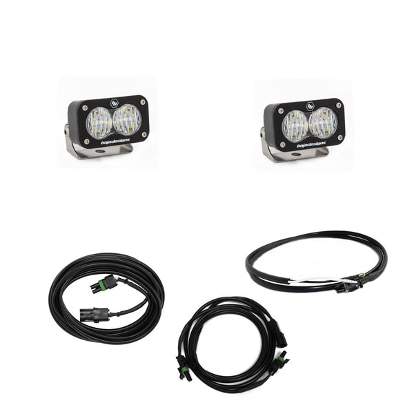 Baja Designs Bumper — 2018-2025 Jeep Wrangler (Wide Corner - Clr - Upfitter Switch)