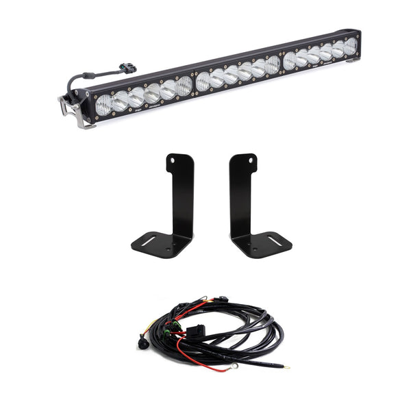 Baja Designs OnX6+ 30 Inch Bumper Kit, Driving/Combo, Clear, Toggle Wiring — '20-26 Jeep Gladiator / '18-26 Wrangler JL with OE Plastic Bumper (447657)