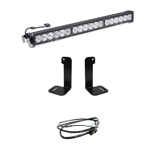 Baja Designs OnX6+ 30 Inch Bumper Kit - '20-26 Gladiator / '18-26 Wrangler JL - with OE Plastic Bumper (Driving/Combo - Clear - Upfitter Wiring) (447657UP)