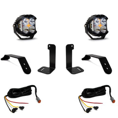 Baja Designs LP4 Pro Bumper Kit - '20-26 Gladiator / '18-26 Wrangler JL - w/ OE Plastic Bumper (Driving/Combo - Clear - Upfitter Wiring)