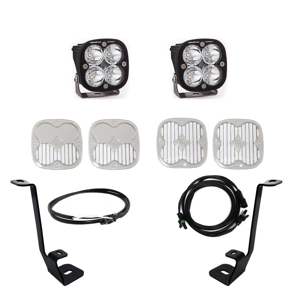 Baja Designs Squadron Sport A-Pillar Kit - 2021-2023 F-150 (Spot, Clear, Upfitter Wiring)