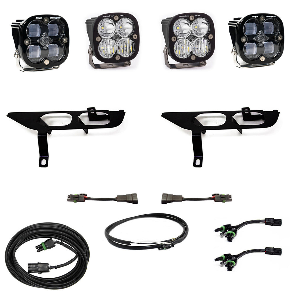 Baja Designs Squadron SAE/Sport Fog Pocket Kit - '21-23 F-150 w/o DRL (SAE Fog - Clear - Upfitter Wiring)