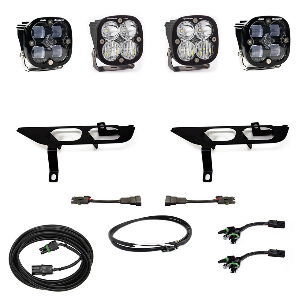 Baja Designs Squadron SAE/Pro Fog Pocket Kit - '21-23 F-150 w/o DRL (SAE Fog - Clear - Upfitter Wiring)