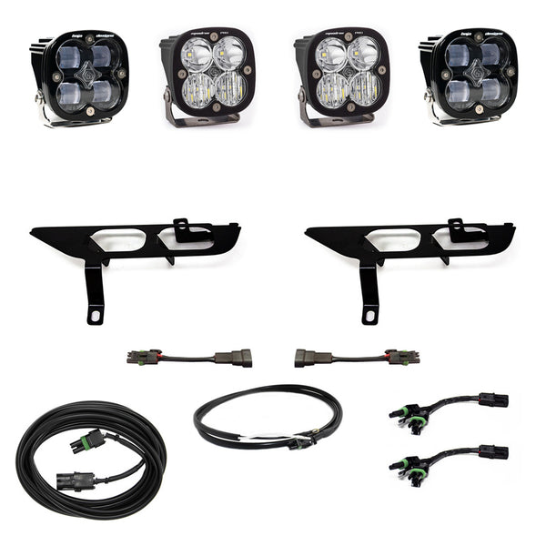 Baja Designs Squadron SAE/Pro Fog Pocket Kit - '21-23 F-150 w/o DRL (SAE Fog - Clear - Upfitter Wiring)