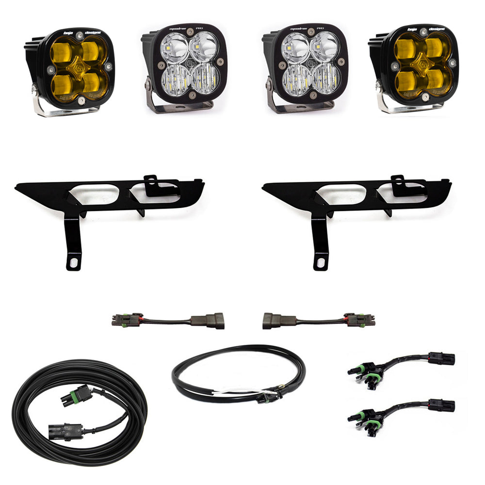 Squadron SAE/Pro Fog Pocket Kit - '21-23 F-150 w/o DRL (SAE Fog - Baja Amber - Upfitter Wiring)