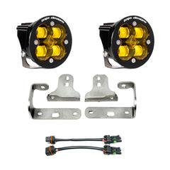 Squadron-R SAE Fog Pocket Kit - '20-26 Gladiator / '18-26 Wrangler JL - w/ OE Sport Bumper (SAE Fog - Baja Amber)