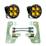 Squadron-R SAE Fog Pocket Kit - '20-26 Gladiator / '18-26 Wrangler JL; w/ OE Rubicon Bumper (SAE Fog; Baja Amber) (447723) — angle