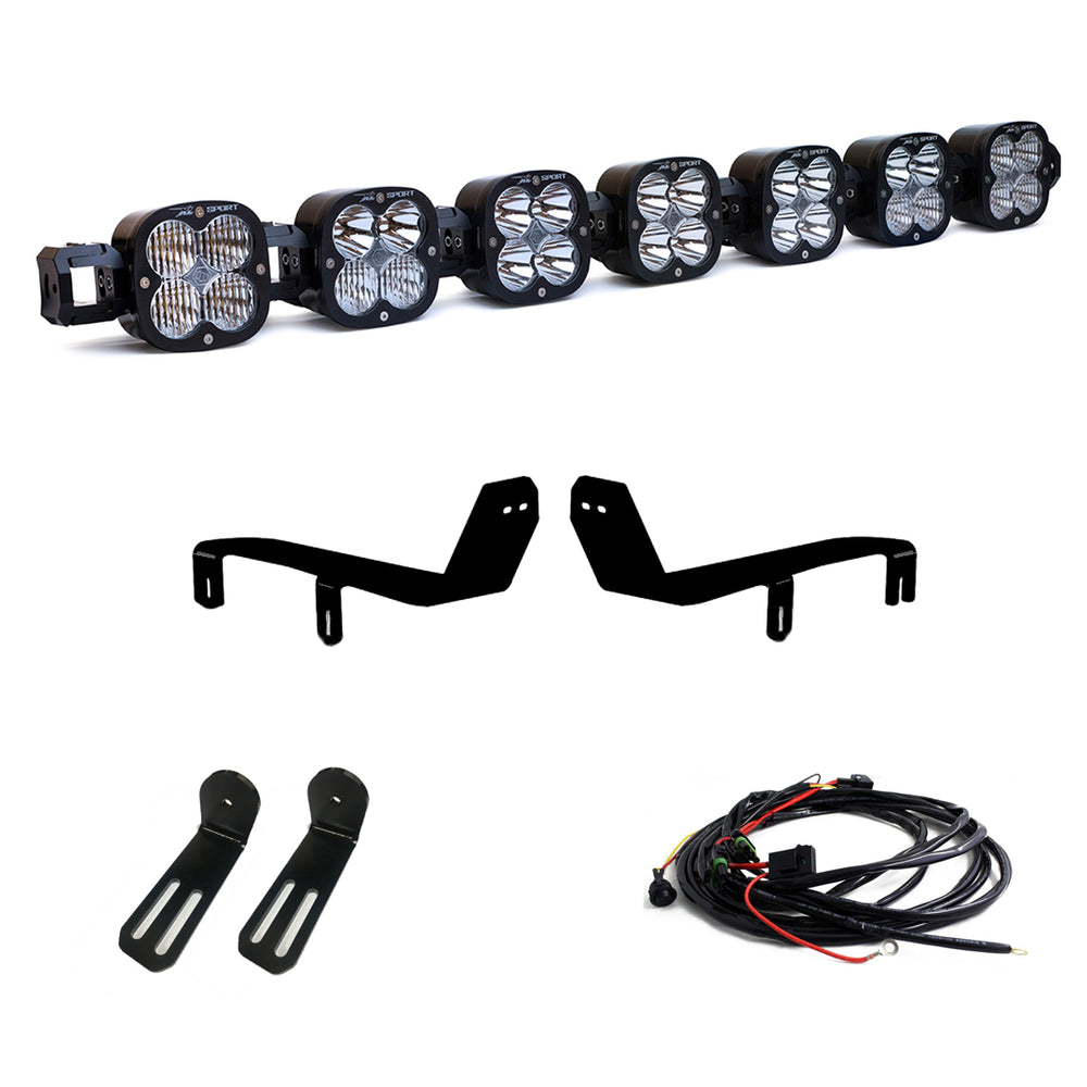 Baja Designs XL Sport Linkable Sport Bumper Light Kit - '17-19 F-250/350 Super Duty (Multi-Pattern - Clear - Toggle Wiring)