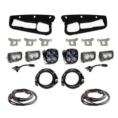 Baja Designs Squadron SAE/Dual S2 Sport Steel Bumper Fog Pocket Kit - '21-26 Bronco - '22-26 Bronco Raptor - Steel Bumper (SAE Fog - Clear - Toggle Wiring) (447761)