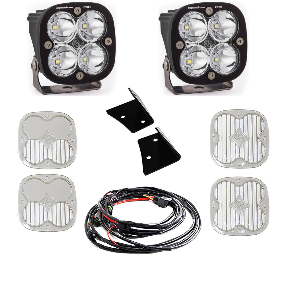 Baja Designs Squadron Pro A-Pillar Kit - '07-18 Wrangler JK (Spot - Clear)