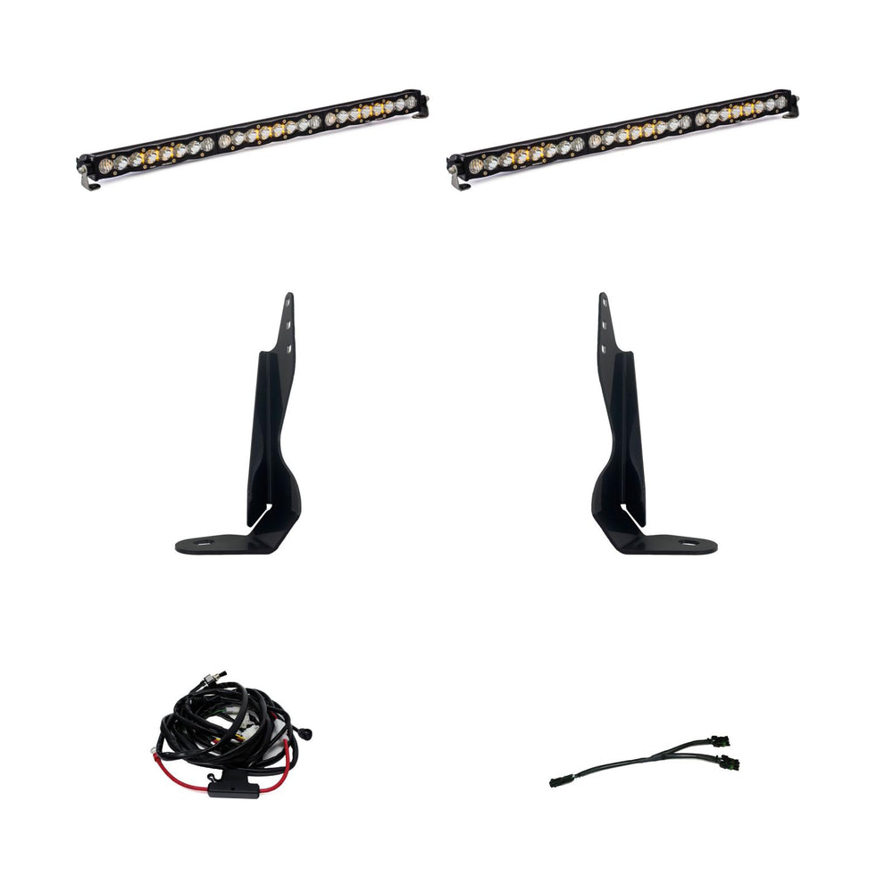 Baja Designs S8 Dual 30 Inch Grille Kit - '20-23 Sierra 2500HD/3500HD Exc. AT4 (Driving/Combo - Clear)