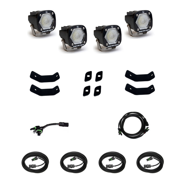 Baja Designs S1 Roof Rack Rail Kit - '19-26 Sprinter 1500/2500/3500 (Work/Scene - Clear)