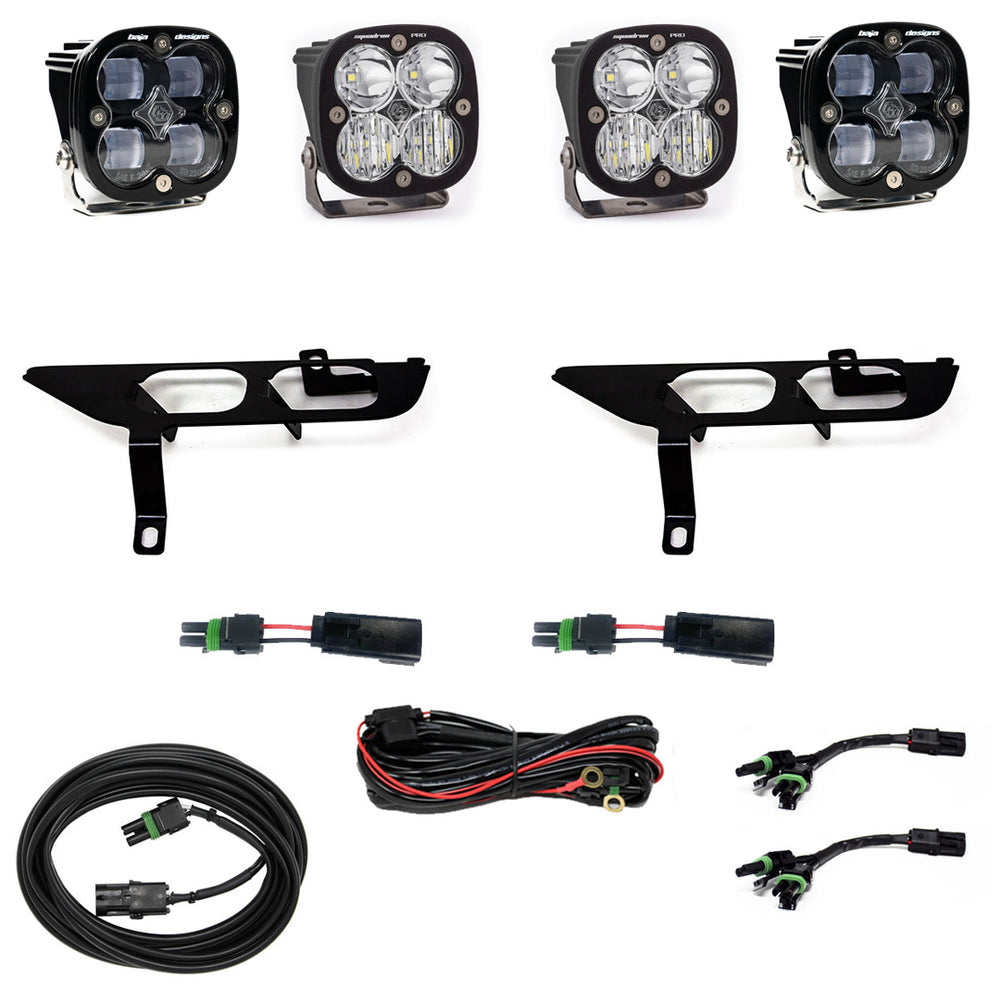 Baja Designs Squadron SAE/Pro Fog Pocket Kit - 2021-2023 F-150 w/ DRL (SAE Fog, Clear, Toggle Wiring)