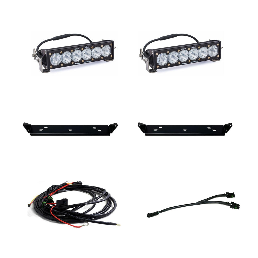 Baja Designs OnX6+ 10 Inch Dual Behind Grille Kit - '21-26 F-150 Raptor, '24-26 Raptor 37/R (Driving/Combo - Clear)