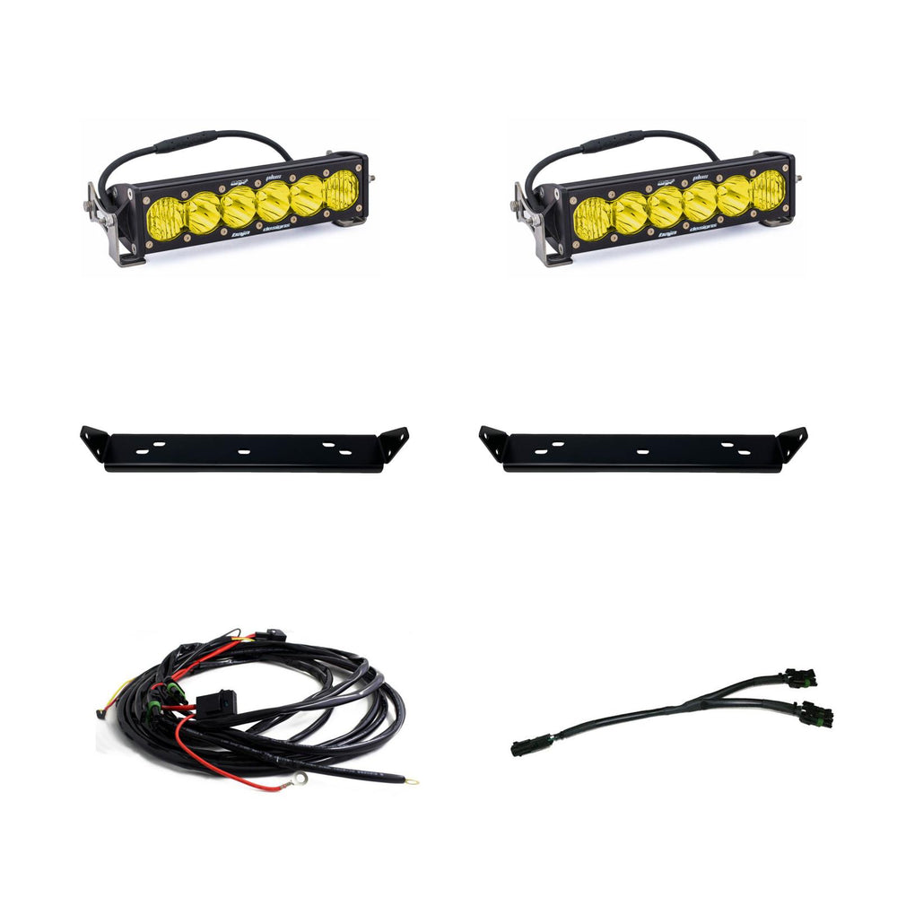 Baja Designs OnX6+ 10 Inch Dual Behind Grille Kit - 2021-2026 F-150 Raptor, 2024-2026 Raptor 37/R (Driving/Combo, Baja Amber)