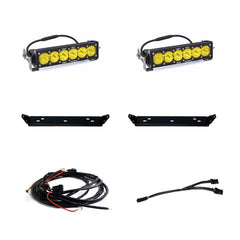 Baja Designs OnX6+ 10 Inch Dual Behind Grille Kit - 2021-2026 F-150 Raptor, 2024-2026 Raptor 37/R (Driving/Combo, Baja Amber)