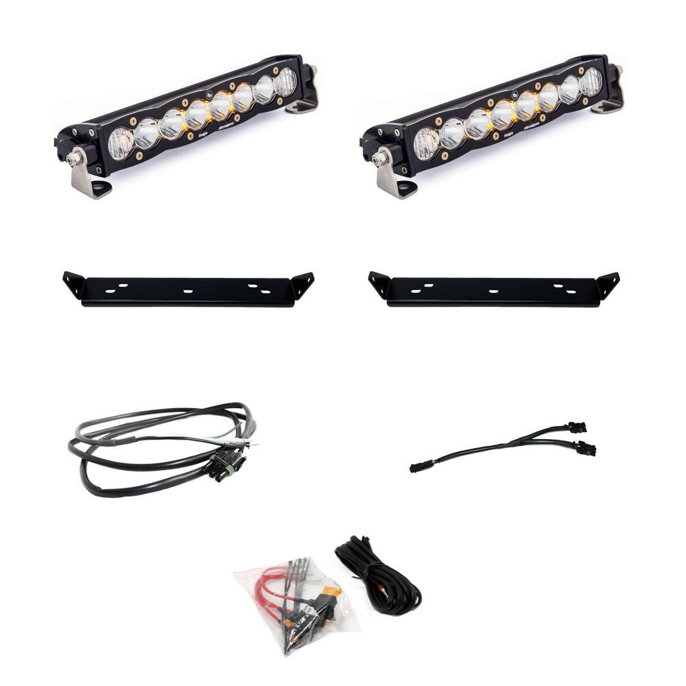 Baja Designs S8 10 Inch Dual Behind Grille Kit - '21-26 F-150 Raptor, '24-26 Raptor 37/R (Driving/Combo - Clear)