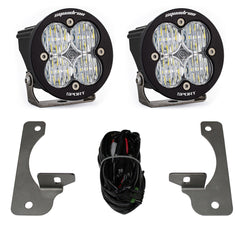 Baja Designs Jeep JK Squadron-R Sport Fog Pocket Light Kit - Jeep 2007-09 Wrangler JK - NOTE: w/ Premium OE Bumper (Clear)