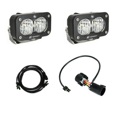 Baja Designs S2 Sport W/C, Reverse Kit Plug-N-Play (Wide Cornering - Clear - Plug-n-Play Wiring) — 2023-2026 Ford F-250 / F-350 Super Duty