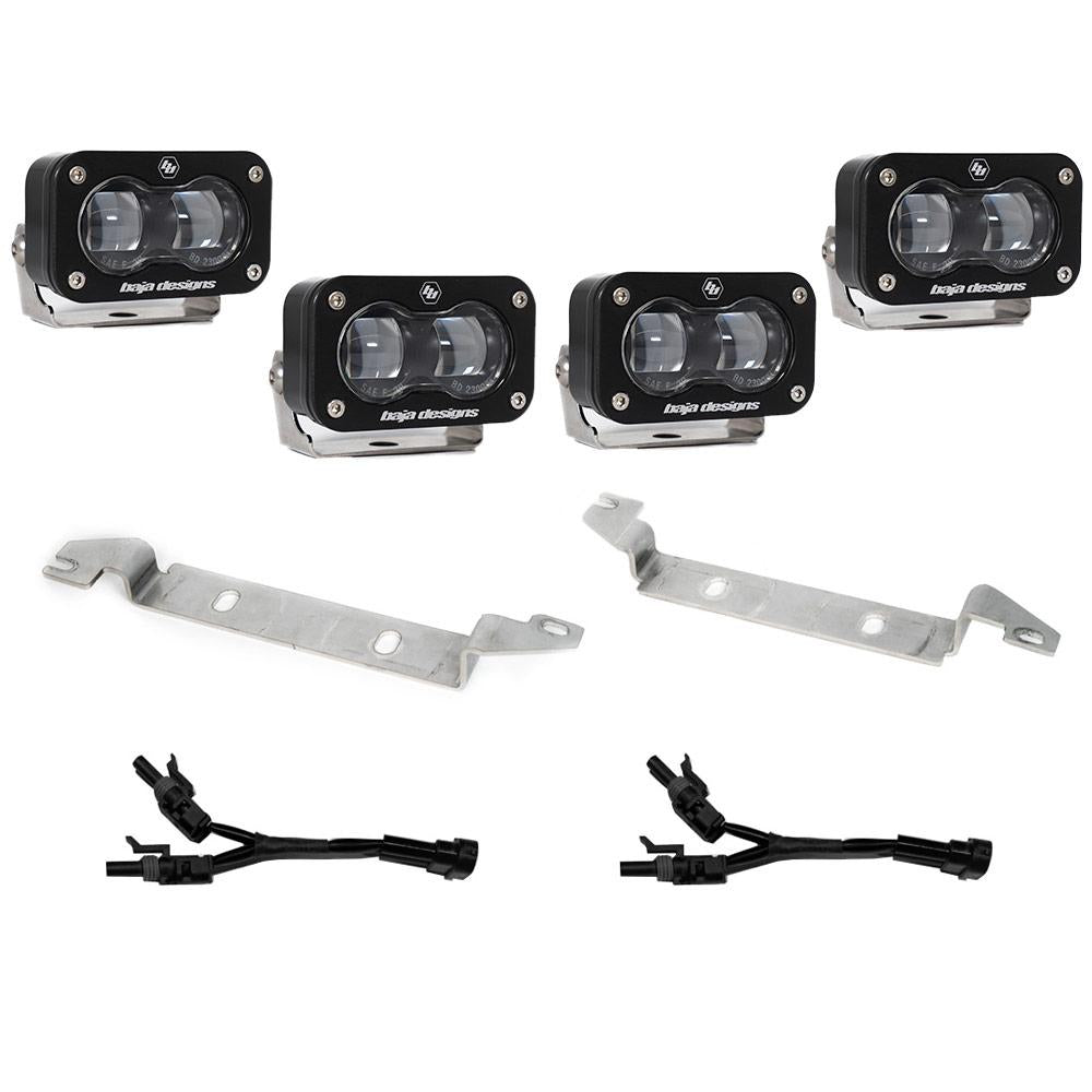 Baja Designs S2 SAE OEM Fog Light Replacement Kit - 2024-2026 Toyota Tacoma (SAE Spot - Clear)