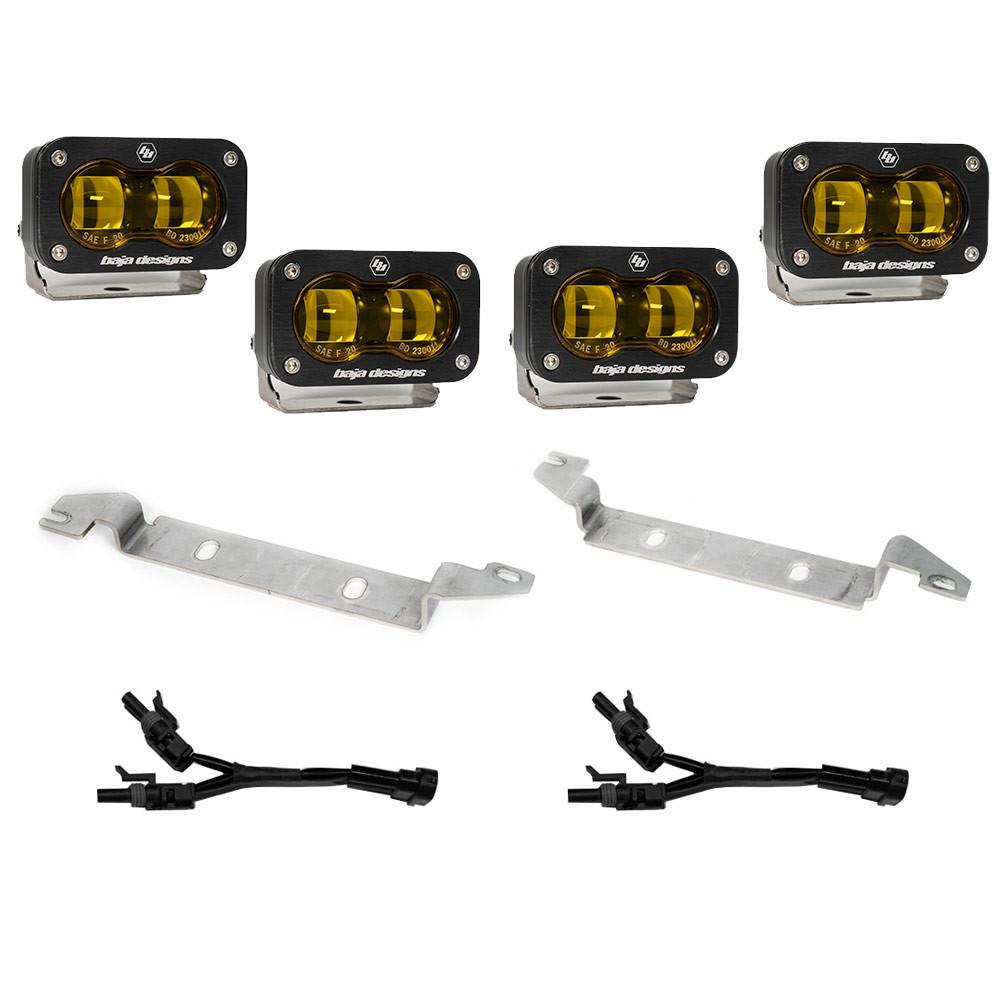 S2 SAE OEM Fog Light Replacement Kit - 2024-2026 Toyota Tacoma (SAE Spot - Baja Amber)