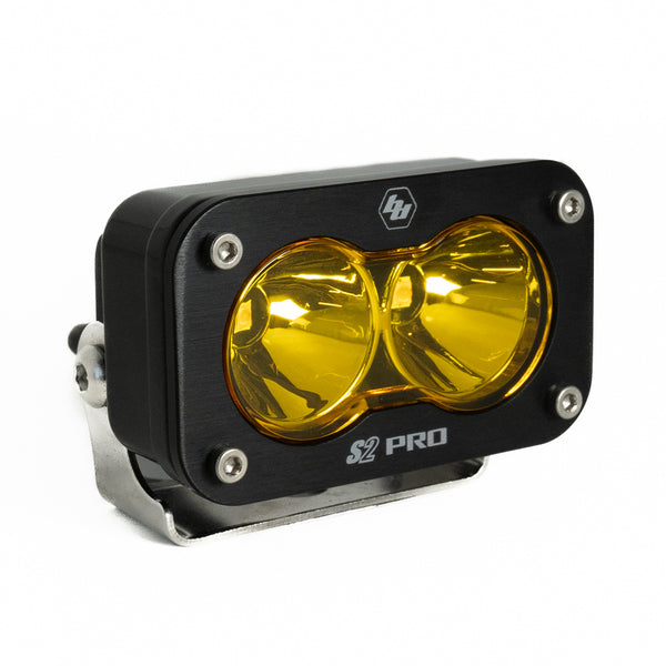 Baja Designs S2 Pro Black LED Light Pod (Spot; Baja Amber)
