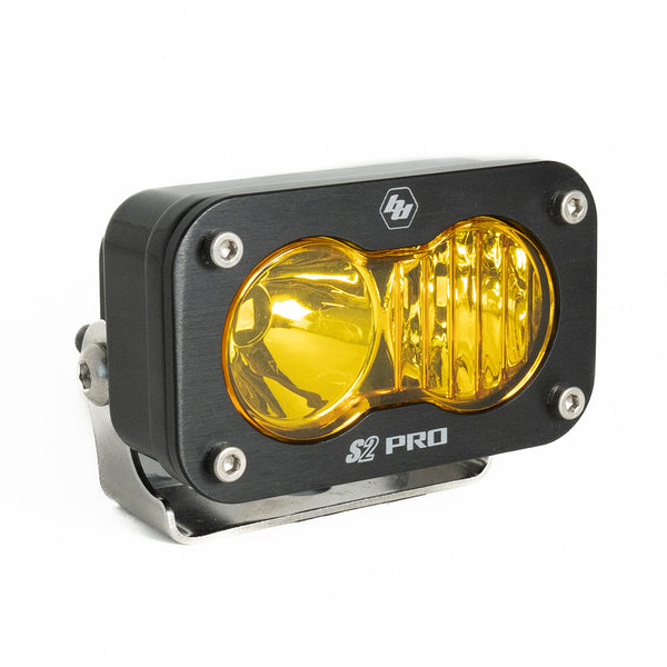 Baja Designs S2 Pro Black LED Light Pod (Driving/Combo; Baja Amber)