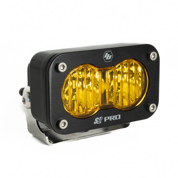 Baja Designs S2 Pro Black LED Light Pod (Wide Cornering; Baja Amber) (BAJ480015)