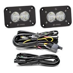 Baja Designs S2 Pro Black Flush Mount LED Light Pod (Wide Cornering - Clear)