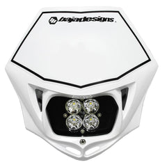 Baja Designs Motorcycle Squadron Pro (D/C) Headlight Kit w/ Shell (White Shell; Spot; Clear)