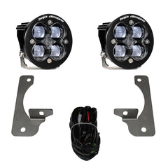 Baja Designs Squadron R SAE Fog Pocket Light Kit - Jeep 2010-18 Wrangler JK - NOTE: w/ Premium OE Bumper (SAE Fog - Clear)